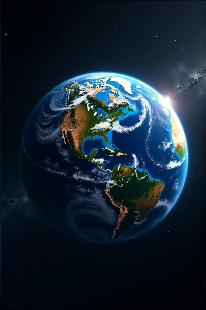 Visual of the Earth spinning : generate a realistic image