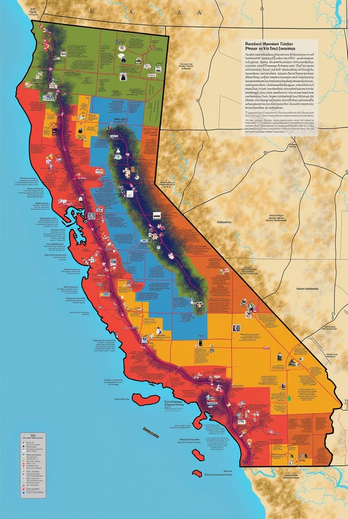 color coded map of the networks of power relation (Political, economic, cultural, and kinship ties) within a particular community (San Joaquin) 