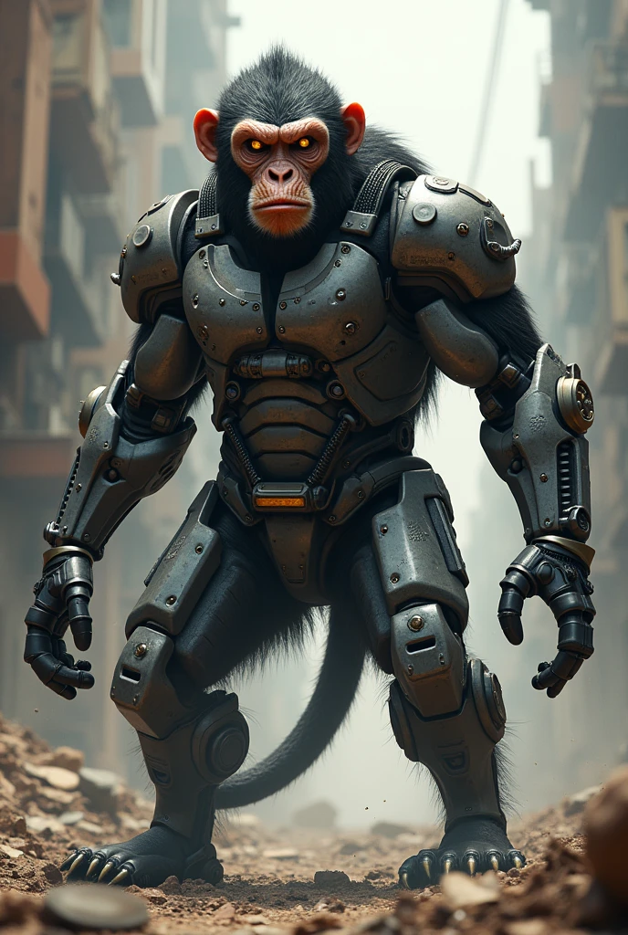 Build a mercenary cyborg monkey commando to fight waves of zombies. Similar to the one seen in the opening of Resident Evil 3