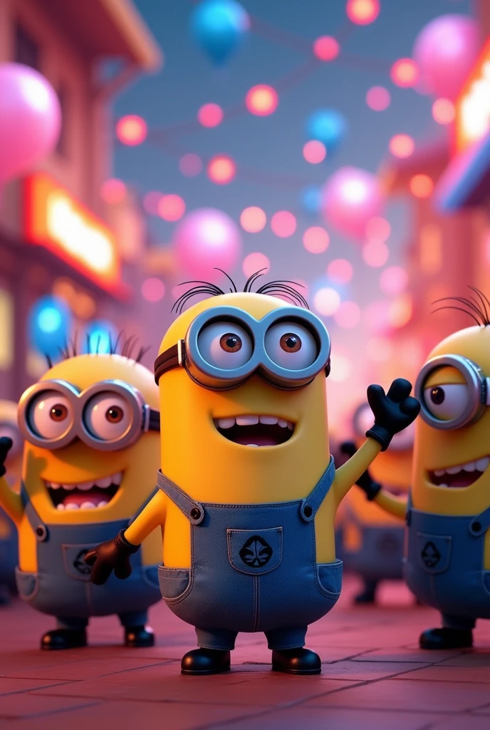 All characters from Minions have a great party with DJ resolution of 1.920x1.080 hat