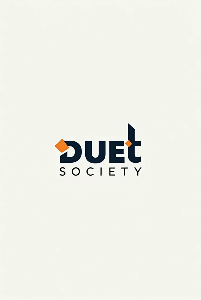 A logo for of an united group of honest Engineers showing the community name in capital letter DUET Society