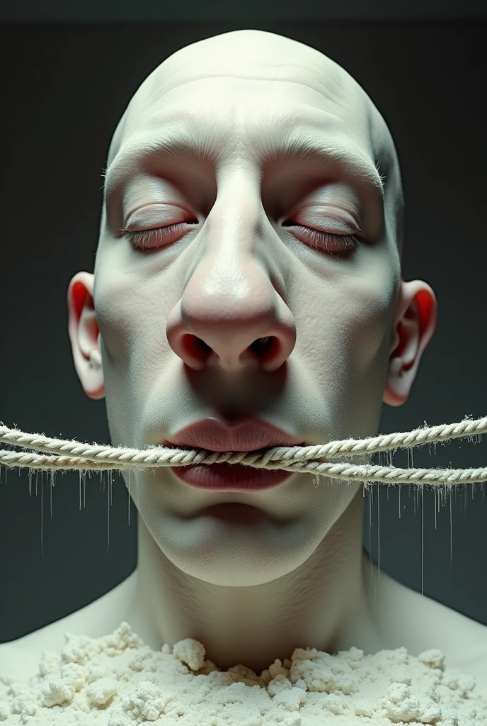 Giant nose snorting cocaine(the nose has no body)