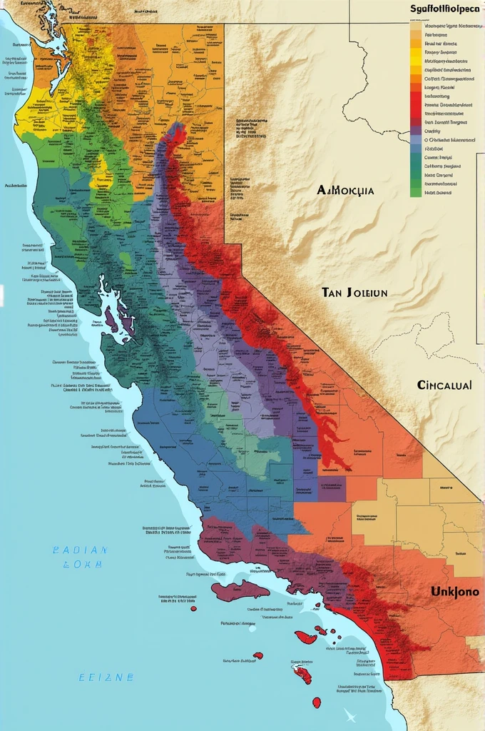 color coded map of the networks of power relation (Political, Economic, cultural, and kinship ties) to a particular relationship (Tiglawa, San Joaquin) 