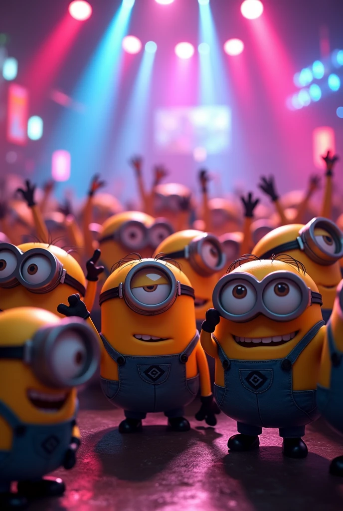 Minions have a great party with DJ in the club resolution of 1.920x1.080 und dormat 9:16