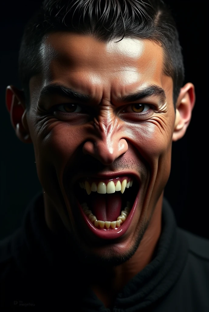 Ronaldo scary smile full screen face