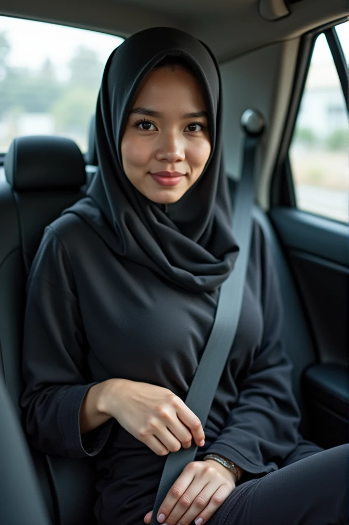 Beautiful Women, malay, hijab, tshirt, breast bulging, long pants, Car passenger seat, gagged, tape gag, ball gag, bound, bondage, bdsm
