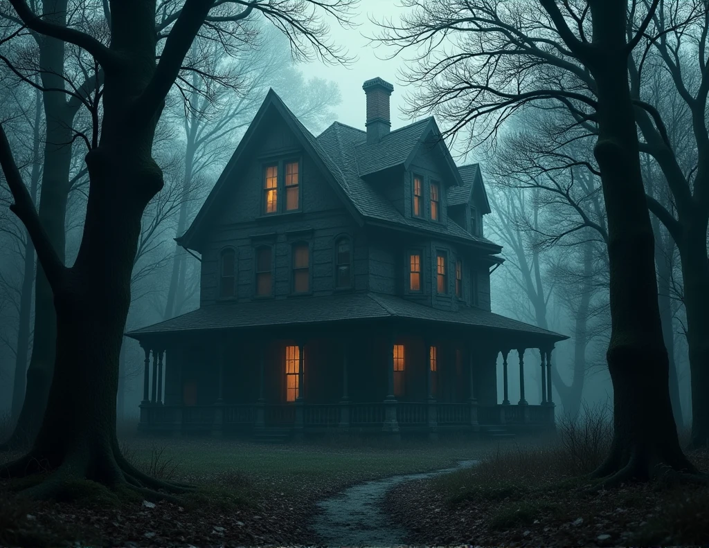 The house had been there for decades., hidden among the trees of the forest. It was a large, dark structure., with windows that looked like empty eyes looking out. The locals spoke of her in whispers., Saying it was a cursed place where no one wanted to go.