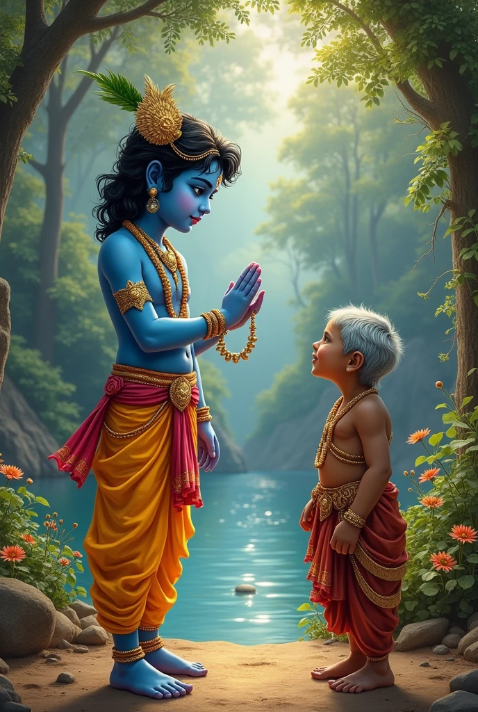 Lord krisna with sudama