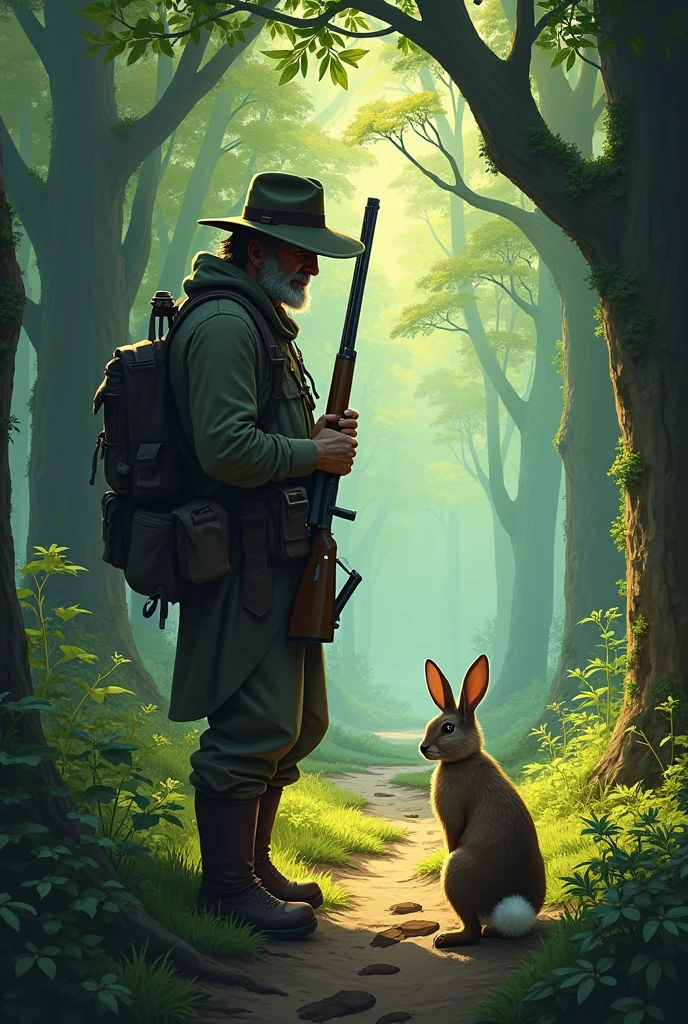 A crestfallen hunter tasked with rescuing the stolen diamond by defeating the clever rabbit.