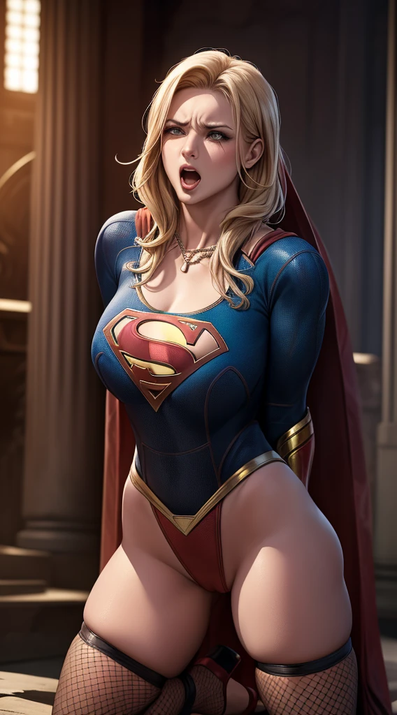 ((View down only in panties)), (((rope bondage))), (((arms behind back))), (((Totalmente amarrado))), (((Fortemente contido com cordas))), (She's wearing stiletto high heels.), ((SUPERHEROINE SUPERGIRL, cabelo loiro, COSPLAY DE SUPERGIRL AMARRADA COM CORDAS, Calcinha de renda branca)), ((cadela, vagabunda, prostituta, vadia)) She's sweaty all over her body. (She's screaming in terror), (She's terrified), (She's crying a lot), ((ela tem cabelo loiro, ela tem cabelo longo)), ((She's wearing a WHITE Fishnet lace belt..............)), ((Wearing a thick metal necklace around the neck )) She screams and begs for mercy, Ela cai no choro, Usando maquiagem pesada no rosto. (Your clothes are immoral, your clothes are indecent), (obra-prima, melhor qualidade) 1.5, 1girl, sozinho, (sexy, mulher bonita, rosto perfeito, olhos perfeitos), ((cabelos loiros)), corpo inteiro. ((She is immobilized and bound with her arms and legs open)). (((SUPERGIRL is in hell, Altar of Sacrifices, marry a veil, estuprada, forced)))
