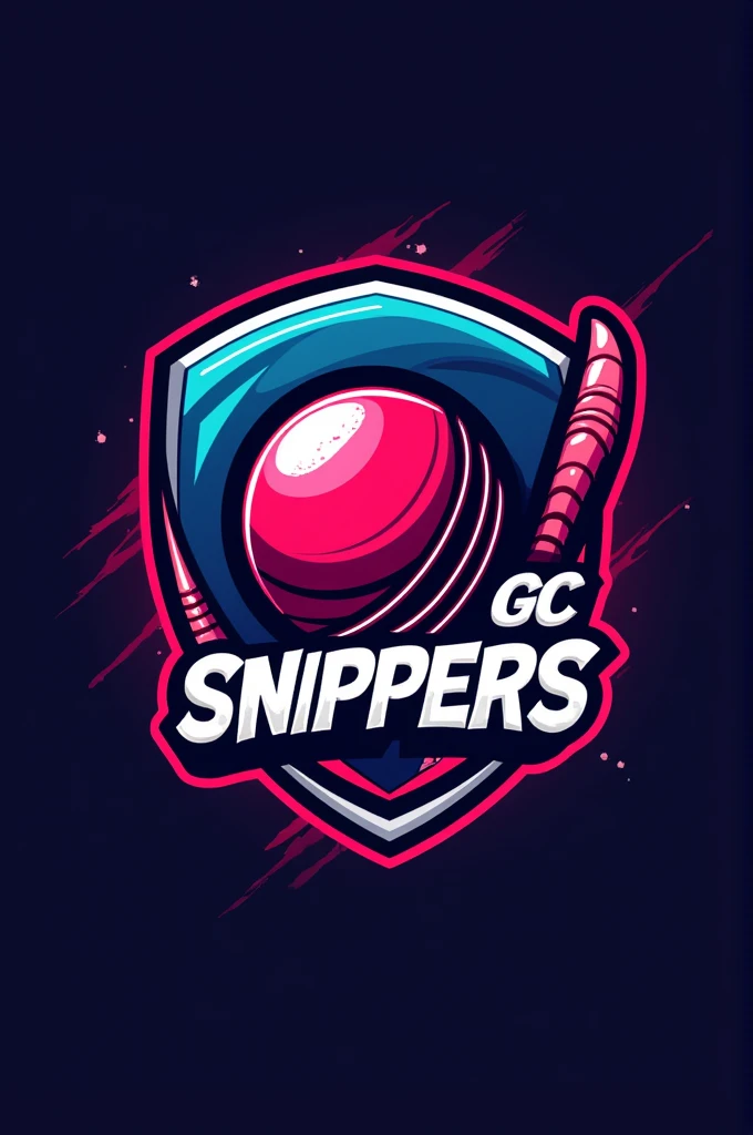 Cricket team logo with name GC SNIPPERS