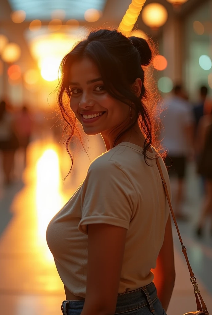 A nude Indonesian girl kneeling in the middle of city street, ((cowgirl positions)), Light brown long wavy hair, front view, fluid motion toss hair to the back, backlight sunshine, (dramatic lighting) crowded city background, dreamy, soft contrast, head up, closed eyes, (side view), loud orgasm scream girl, slightly open mouth, grab her own breasts, (grab her own pussy), open wide legs. natural light