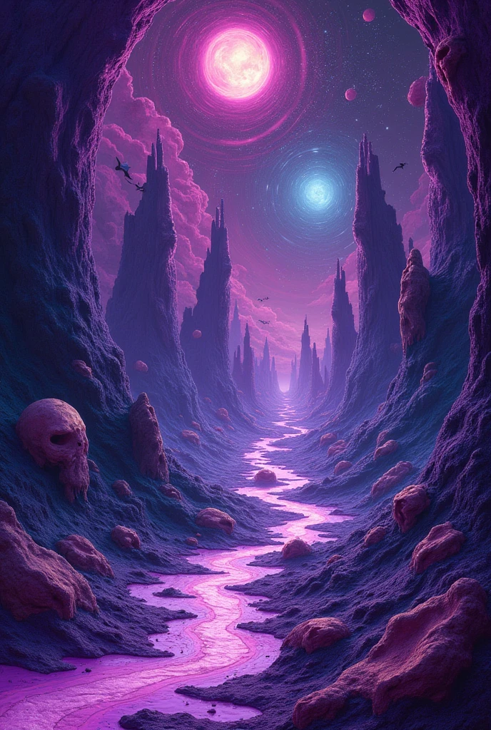 Cover of a psychedelic music album in purple color