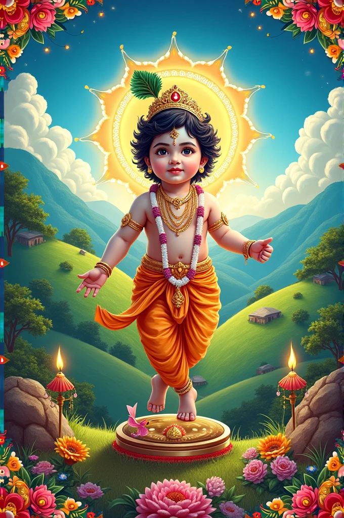Poster of janamashtmi by the College of Technology Pantnagar
