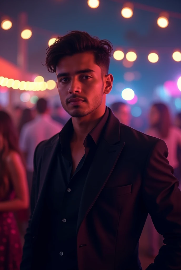 Beutiful picture boy and 18 years boys and night Sadi party black jacket name ajay yadav 