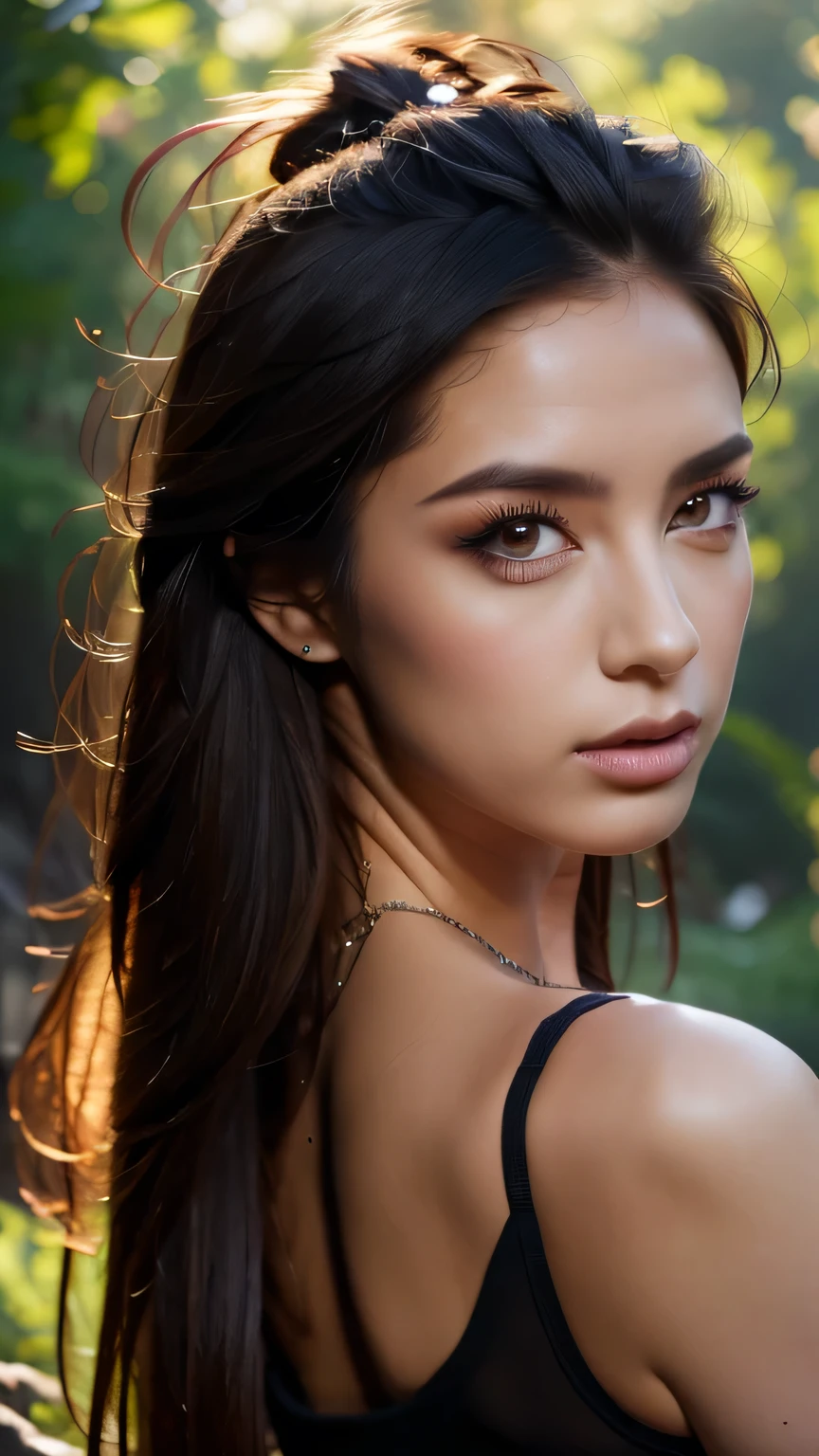 goddess psyche,Beautiful detailed eyes,Beautiful detailed lips,extremely detailed eye and face,longeyelashes,Portrait,Classic painting style,Oil Painting,Ultra-detailed,hight resolution,Professional,Soft colors,Vintage lighting,Fine brush strokes,Symbolic elements,Ethereal Atmosphere,nature environment,Gentle expression,intensegaze,Romantic background,Pretty and elegant physique