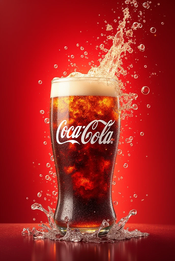 Create a Coca-Cola poster that's fizzy but doesn't include the logo.