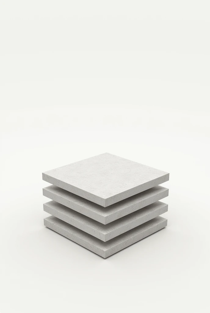 Stack of 6 stylish floor tiles with white background