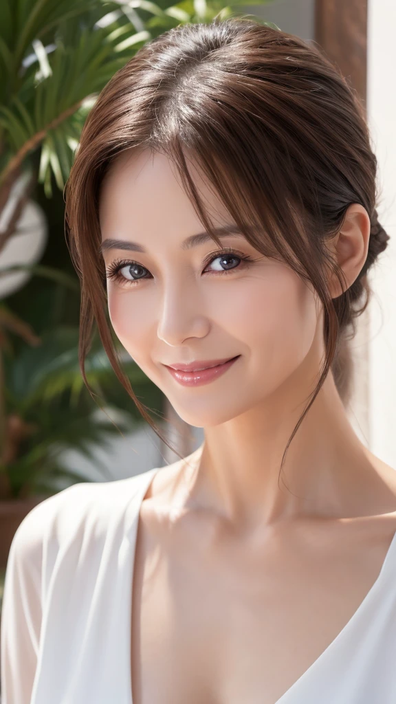 60 years old、smile、Lady、elegant、Elegant、Shining Eyes、stare、