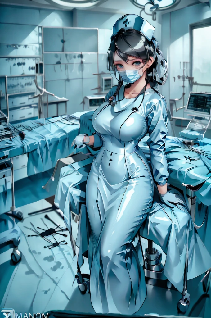 nurse uniform,hospital, latex nurse suit,nurses,busty,elbow gloves,labcoat,black hair woman,blue eyes , gigantic ,medical instruments,asian nurse,two nurses,speculum,examination room,oversize ,big  ,, lay on table ,legs spreaded,giving birth,gyno chair , dentist,Milf,latex,pink uniform,oversize 