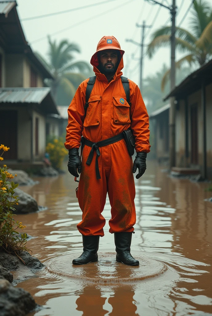 Bangladeshi flooding rescue team hero is standing art