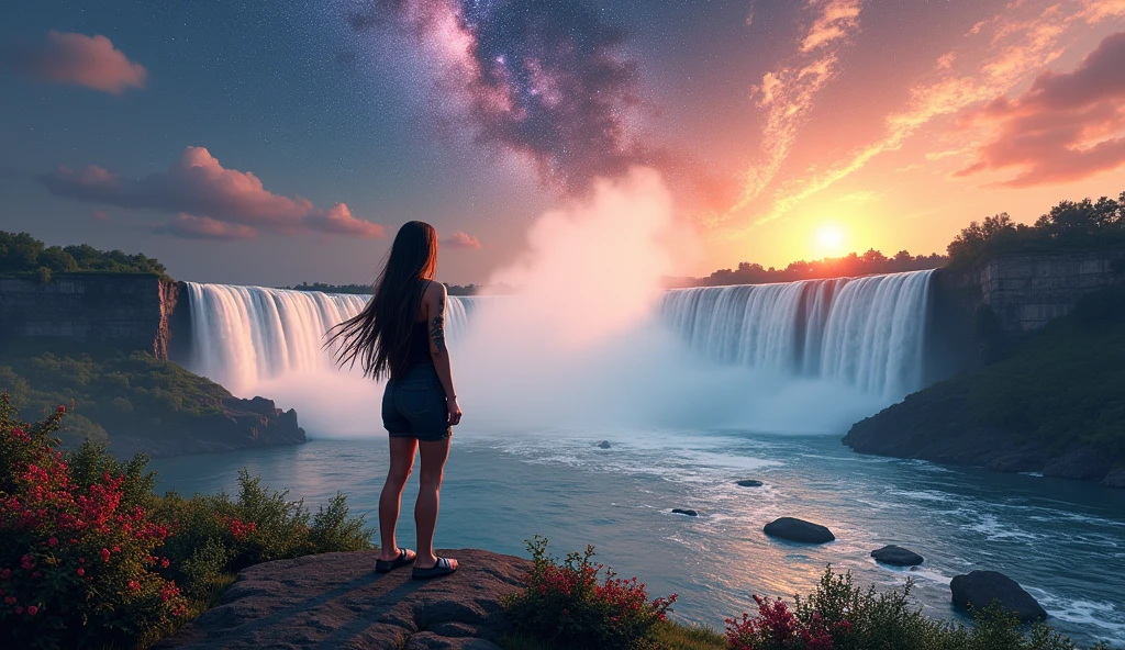 Nebulae galaxy stars Nebula starry_sky Sunset spacious SunRise panoramic sunshine waterfall deep path equirectangular "Niagara Falls" looking at the audience, realistic, long hair, long hair blown by wind, solo, flowers, sky, sky, outdoor, short hair, brown long hair, science-fiction, blur, grass, realism, clouds, blue sky, chest, lips, transparent, transparent, hyper_photo-realistic saturate meticulously intricate ultra optimal ultra_high-def ultra_high-quality accurate ultra_high-details ultra_high-res color-coded shading perfection reflex extreme improved Octane_rendered opengl-shaders glsl-shader UHD XT3 DSLR HDR "Fire Storm" symmetrical ruby invoke onyx Tourmaline opal reflection amber lava navy plasma earth incandescent flash-fire-shoot floraison Monarch monster butterfly tattoo naked sex nsfw multi various etc. --s 1000 --c 20 --q 20 --chaos 100