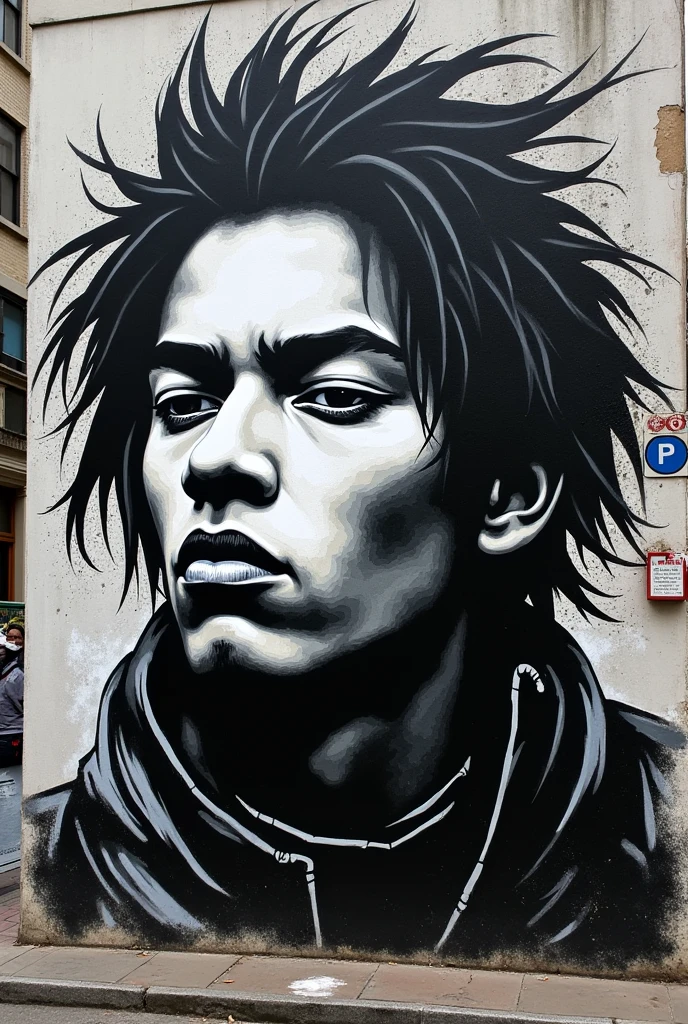 Tak graffitti Vito Mc blanco y negro
