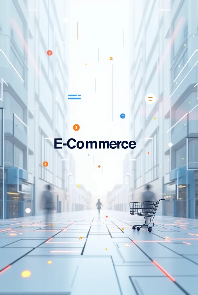 Create me a profile picture about ecommerce with just a title that says ecommerce and no people