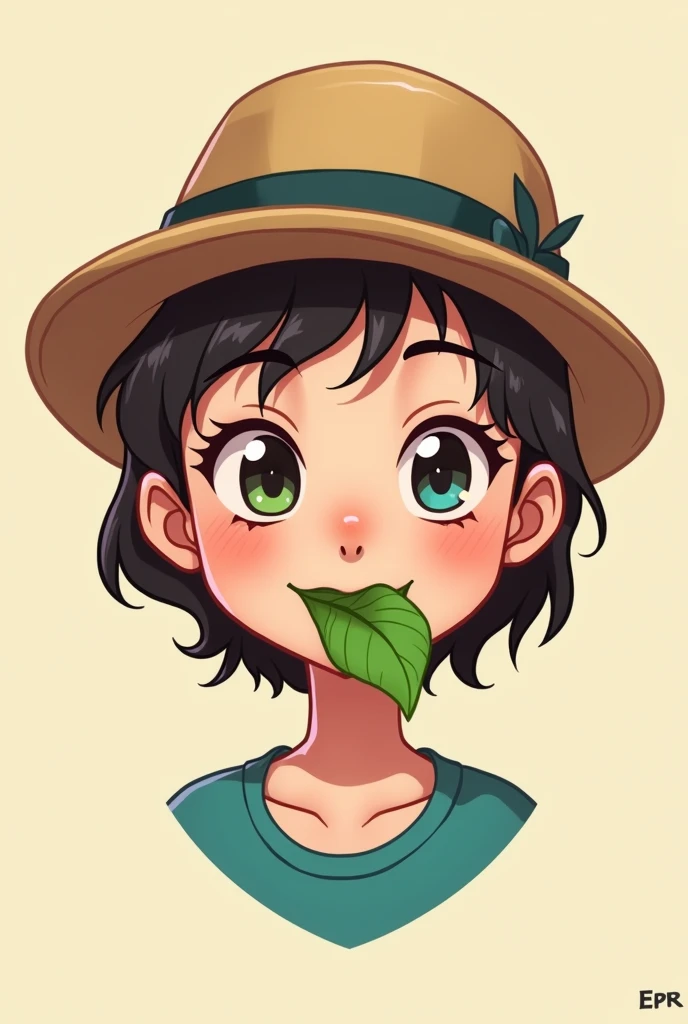 cartoon with a hat and a leaf in his mouth, character portrait of me, official fanart, stylized portrait, cel shaded!!!, portrait of ((pernicious)), portrait of tiro na cabeça do personagem, stylized portrait h 0, varguyart style, lofi portoRait, cartoon art style, High Resolution Commission, character concept portrait of me, half body head shot
