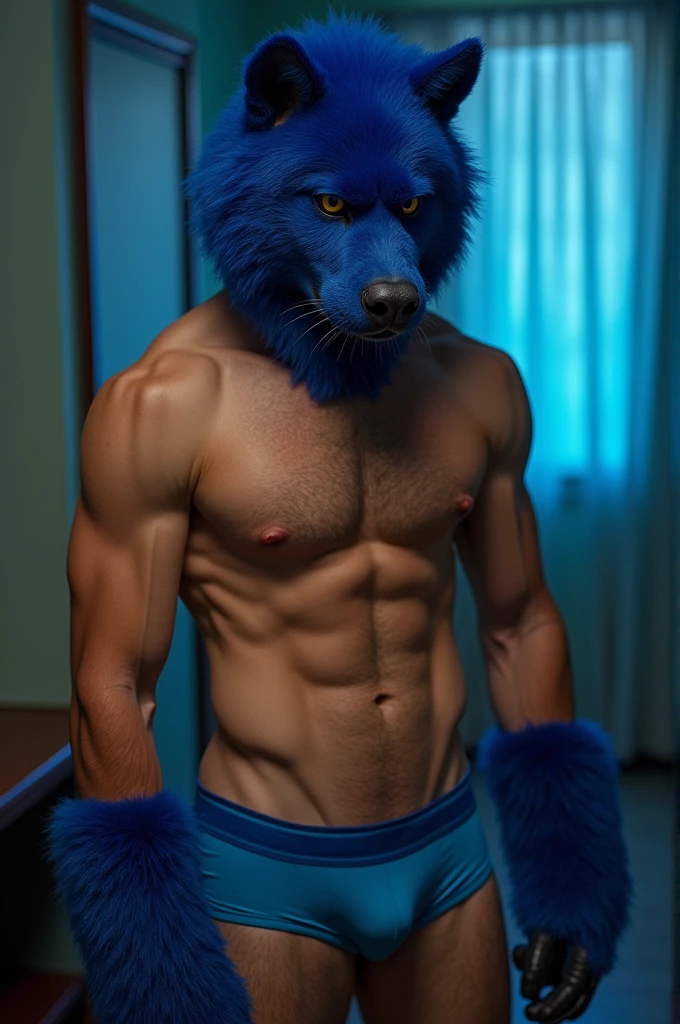 Cyber head buff furry blue underwear gay porn