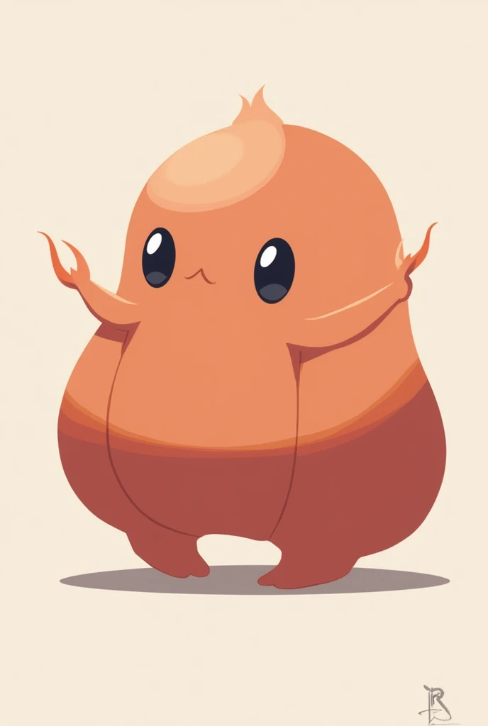 Draw a new pokemon of the fiery type, a manny tumor, mymalism