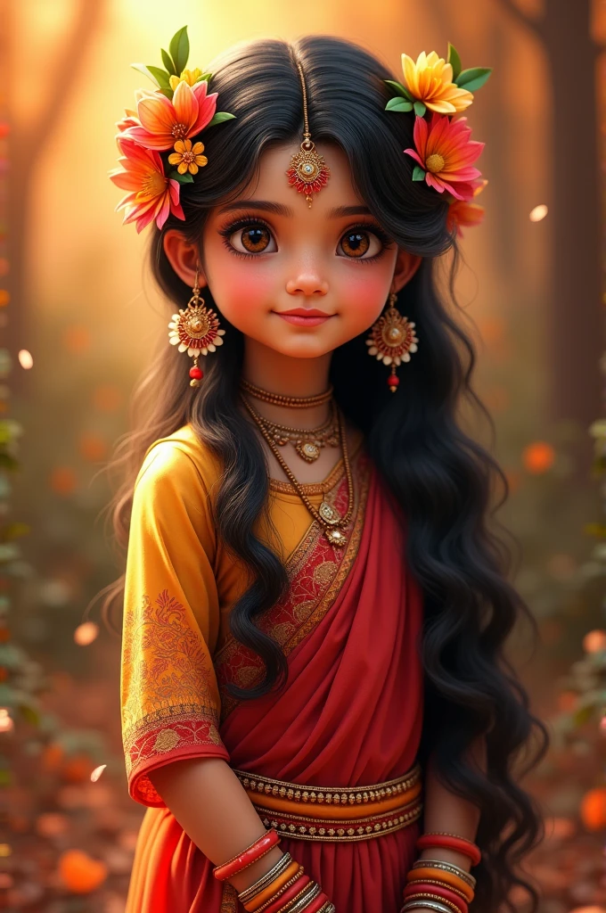 Cute indian asian girl in indian dress