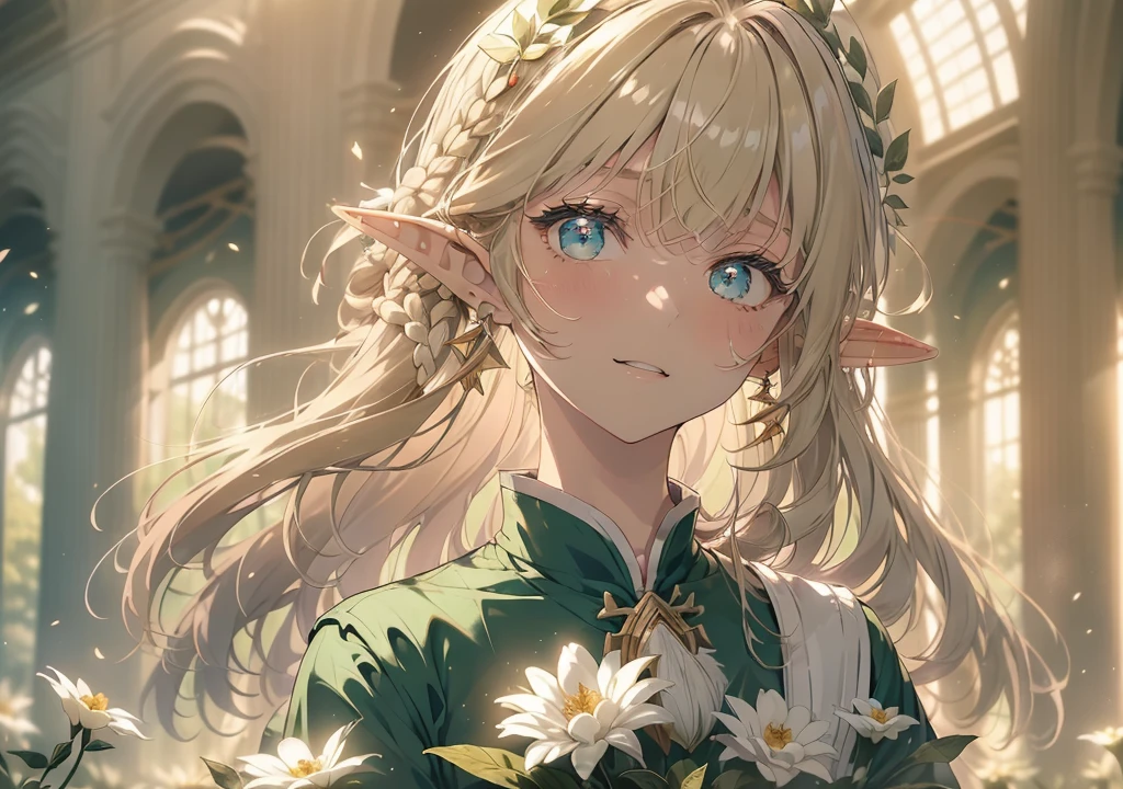 (masterpiece,最high quality,high quality,Ultra high definition,accurate,Ultra-detailed,High detail,Better Quality,8k,16K,High resolution,High-resolution model,Winner of numerous awards,Anatomically correct,CG rendering,anime:1.4),(windmillが連なる美しい花畑でピクニックをする,Sit down and eat your lunch:1.3),(A happy elf family of three:1.4),(A man with short blonde hair and blue eyes:1.4),(A woman with pink wavy hair and green eyes:1.3),(A young boy with gold and pink gradient hair:1.3),Deep,(Detailed colorful flowers,windmill,spring,cloud,grassland,Flower field background:1.2),(Pointed Ears,Highly detailed face,虹彩のあるUltra high definitionな目,Textured skin,Conservative silk clothing with attention to detail,Shiny beautiful hair,Delicate depiction of hair,Delicate expression),Reflected natural light,Soft and warm light,Light shines in,(Intricately designed, loose-fitting adventure elf attire,Gentle colors:1.2),Soft shadows cast on face and surroundings,Deep colors,Sharp details,Each hair is clearly visible,Perfect attention to detail,A gentle breeze blows and my hair flutters,A dreamy, fantastical atmosphere,Framing Composition,Wide-angle shot,whole body,