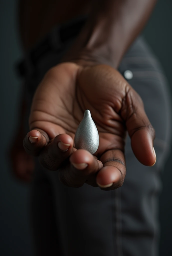 Black man grabbing hid penus of 10 inch in his hand , penis should be clearly visible