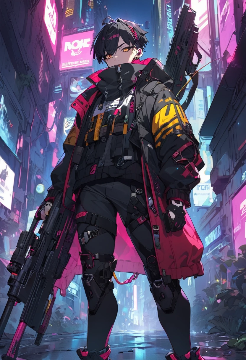 boy, Ropa cyberpunk, Firearms, callejon cyberpubk