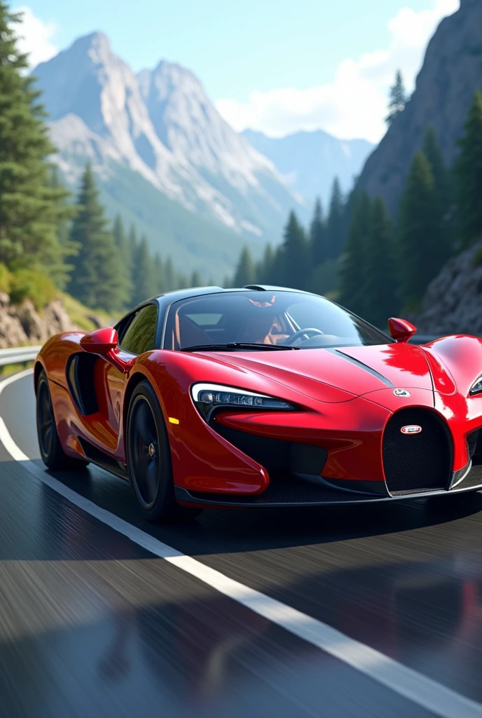 A car red