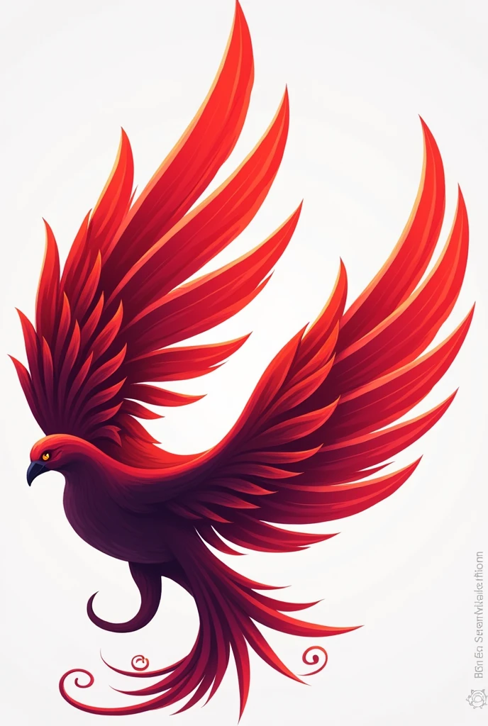 Sound logo with MAYINES name with wings with red gradient letters and png background