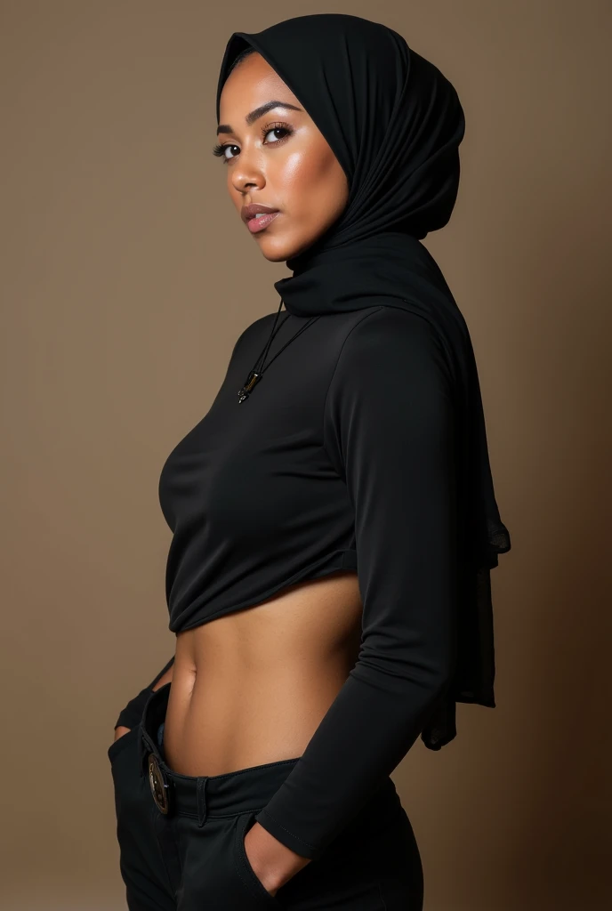 A muslim woman showing her boobs