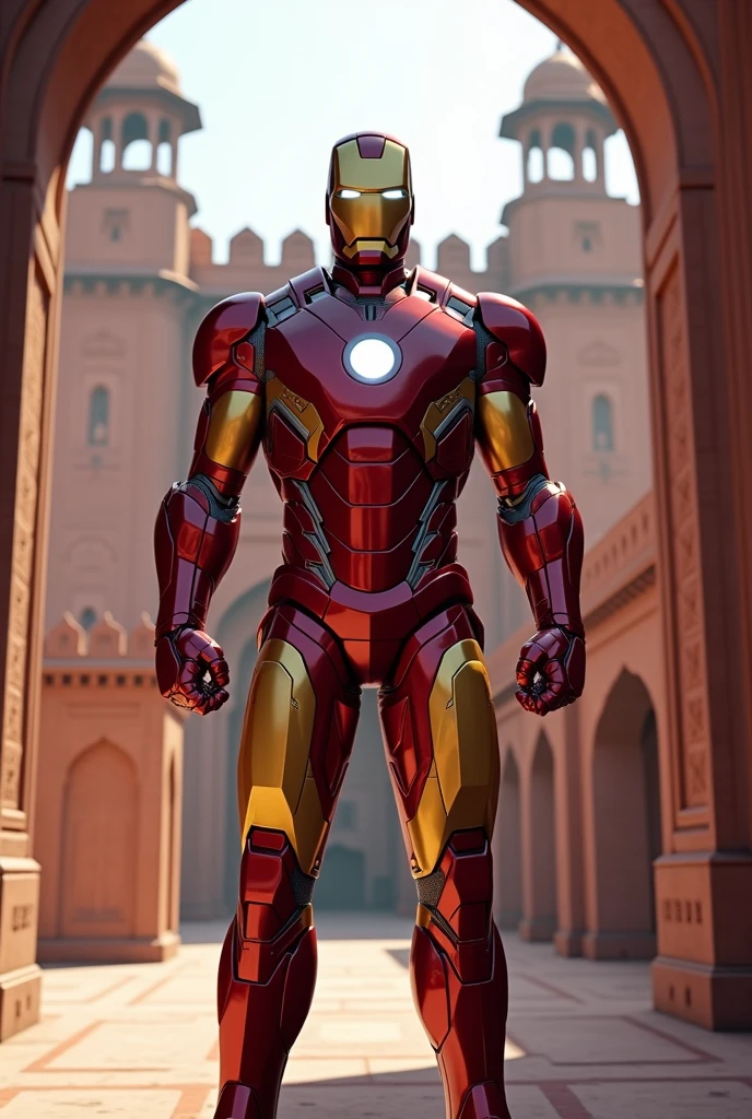 Iron man in red fort