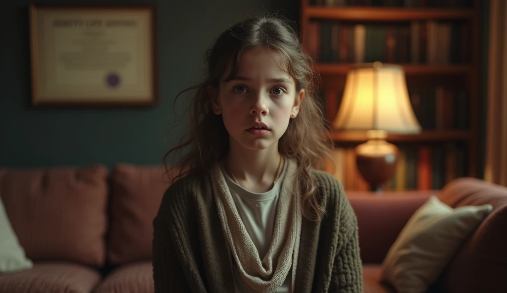 Girl expresses disbelief, insisting her father was just a historian and not involved in anything dangerous.