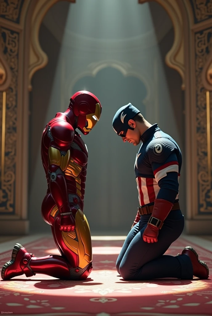 Iron man pray namaz with captain america