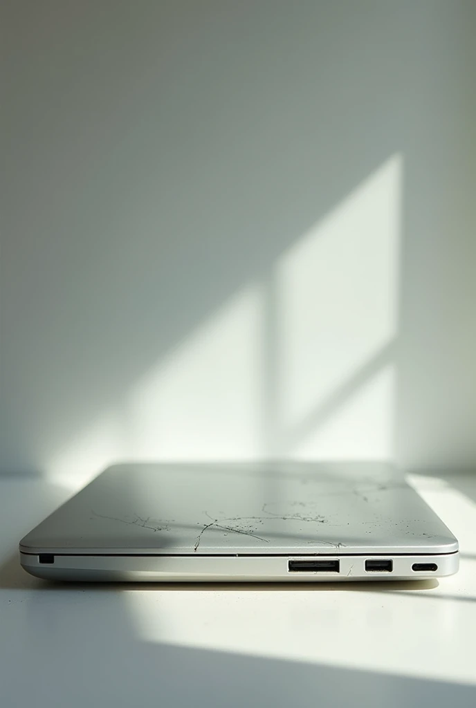 After damage: Laptop with minor scratches