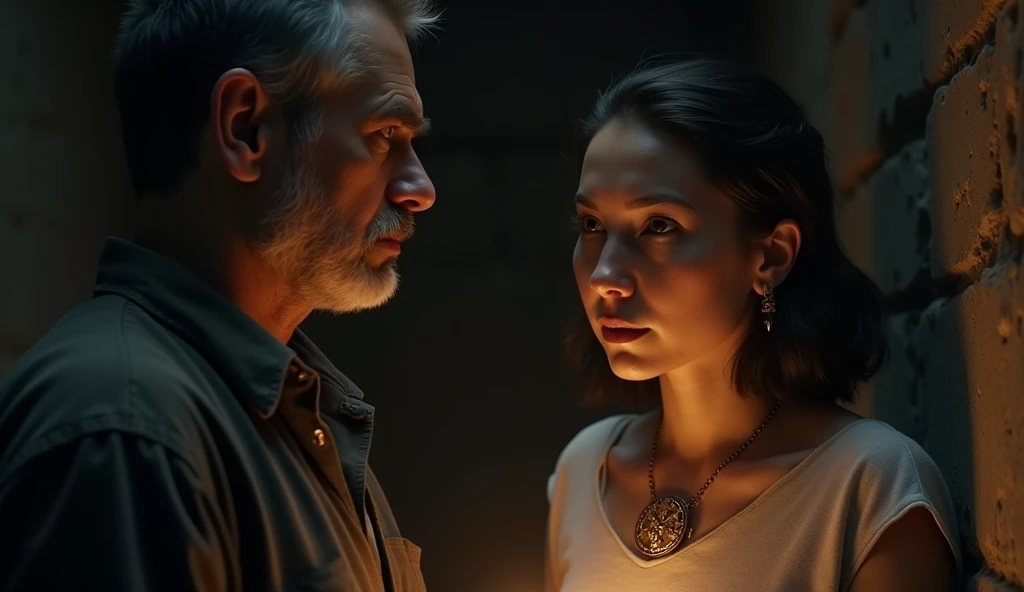 Man reveals that girls father was searching for a powerful artefact and that people believe the necklace is the key to finding it.
