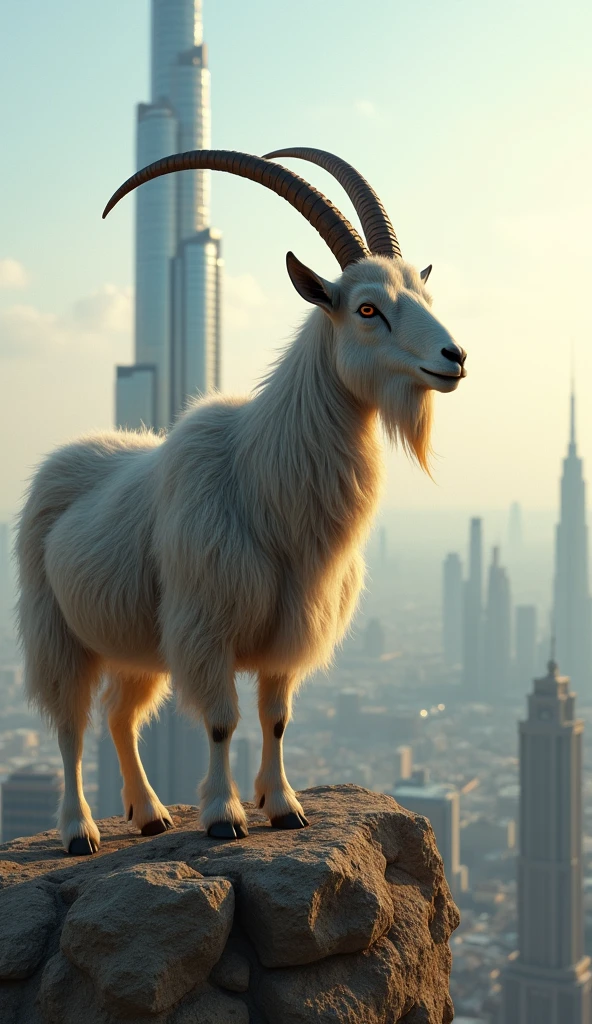 The Goat on the roof top of Burj Khalifa 