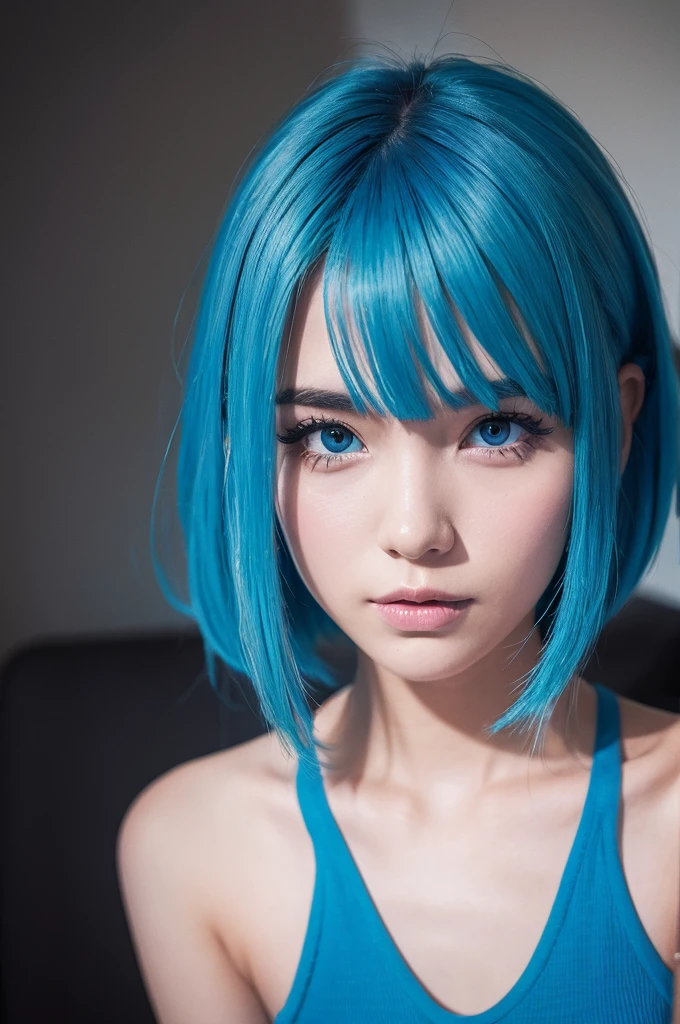 Blue hair illustration