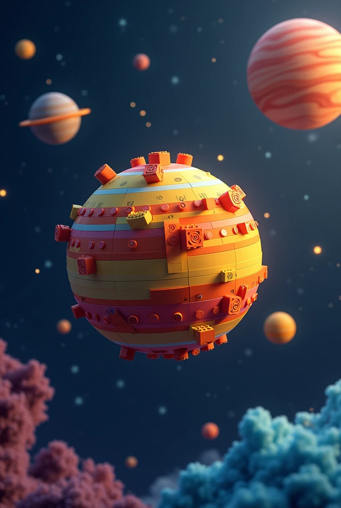 easy lego planet in solar system in galaxies