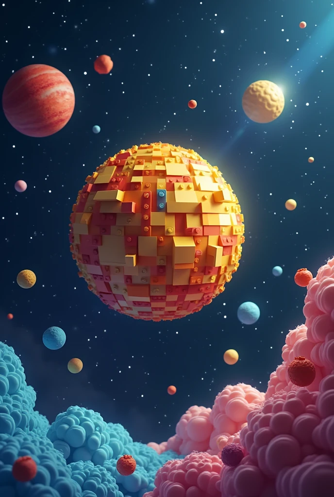easy lego planet in solar system in galaxies