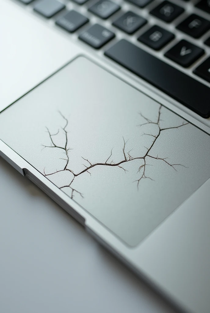 After damage: Touchpad or keyboard with minor cracks or scratches on the surface