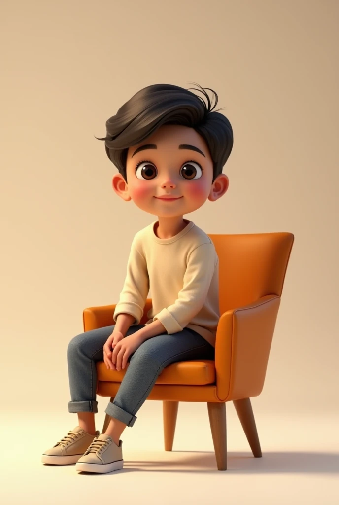 The young boy his name is ketan and this is sitting on chair in style position 

