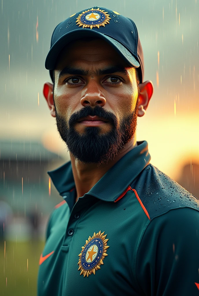 Virat Kohli in rain and fair